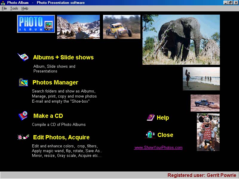 Organize images & photos on your PC. Make digital albums, slide shows and CD